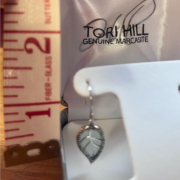 Tori Hill Sterling Silver Marcasite Earrings - Picture 17 of 17